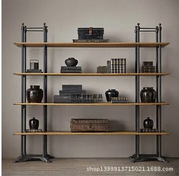 Retro-style wood shelf bookcase shelf wall mount wall shelving American wholesale Hot