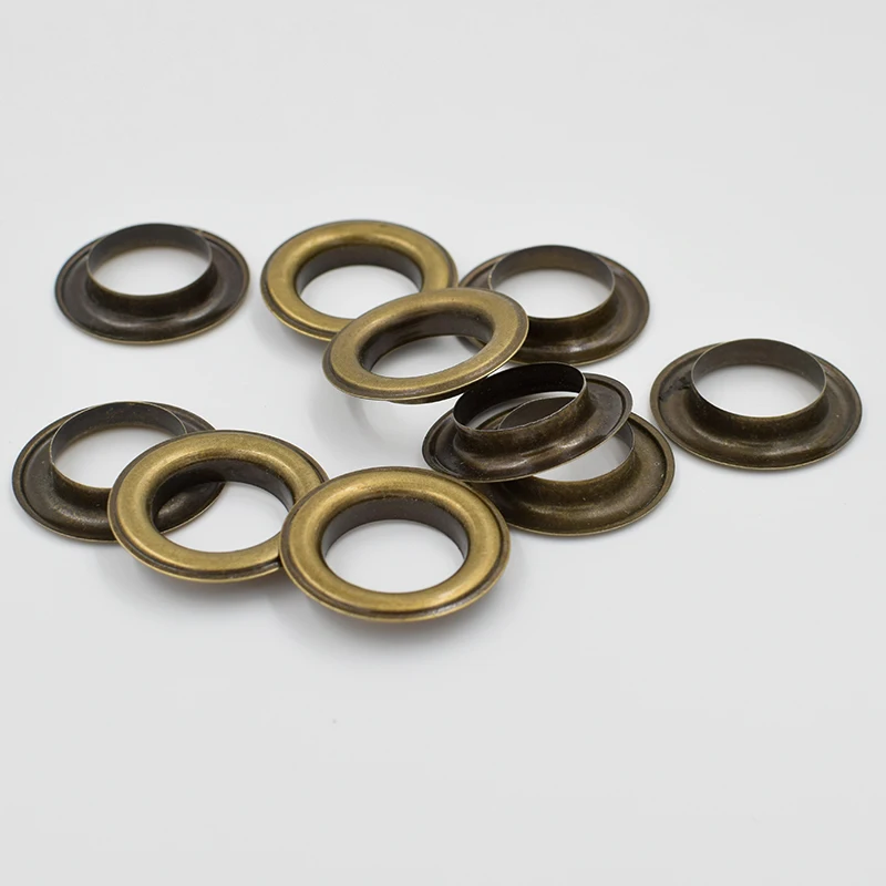 (100 Sets) Inner Diameter 20 MM Metal Eyelets Atmospheric Rivets Shoe Box Bronze Color Holes Canopy Cloth Drawstring Buckle