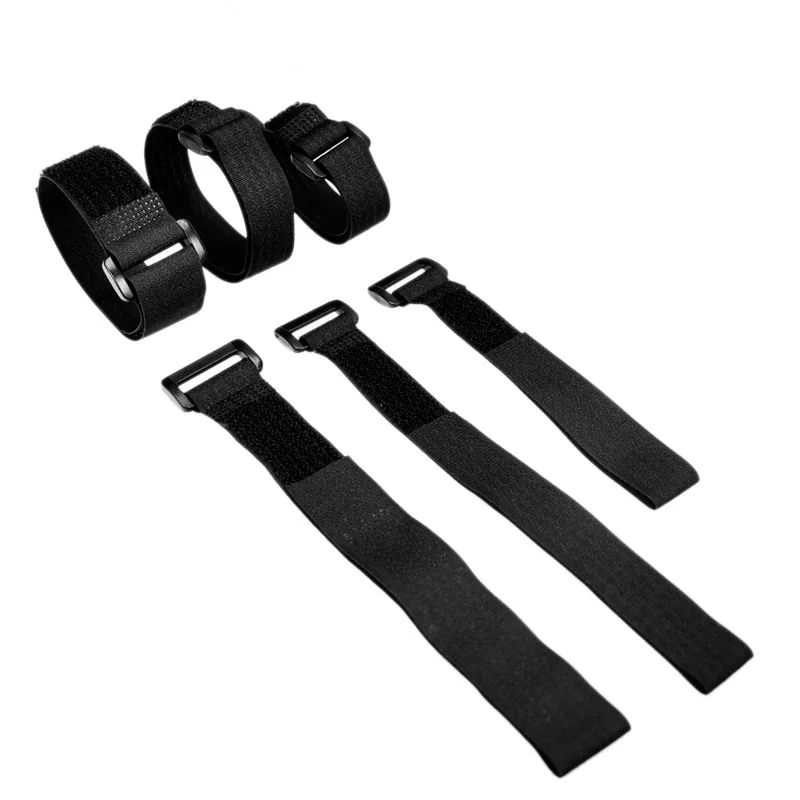 

2.5cm Width 20 - 150 cm Reusable Magic Tape Straps Hook Loop Cable Ties with Plastic Buckles for Power Wire Management