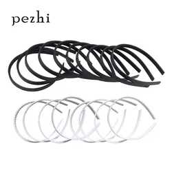 20pcs DIY  headband ABS 10mm 15mm girl step tooth plastic semi-finished HairHoop toothed plastic head buckle white black