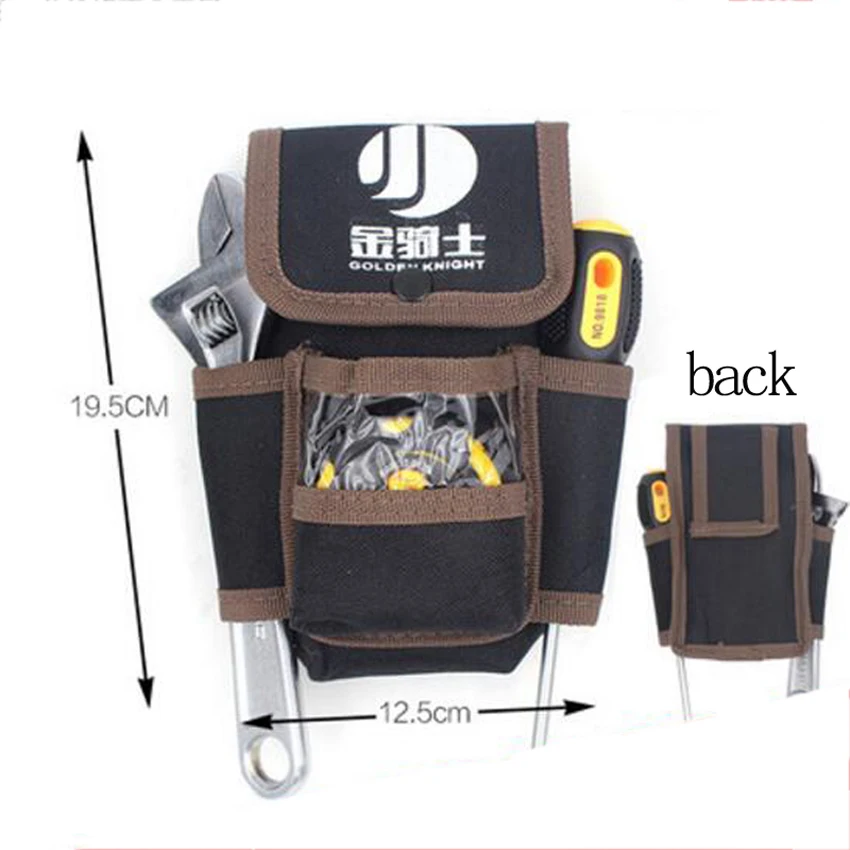 Multifunctional Electrician Tool Bag Waterproof Oxford Tools Kit Pockets & Waist Belt