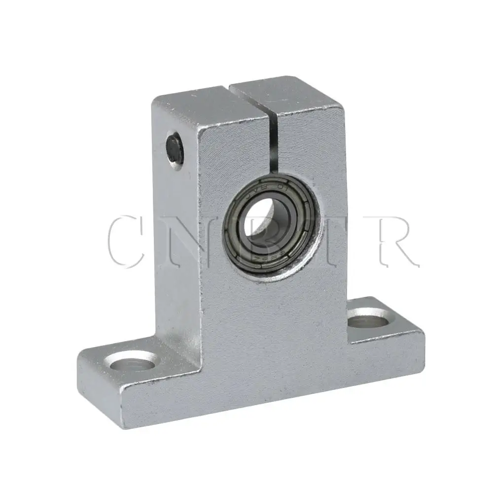 CNBTR 2 Pieces Aluminum Alloy Linear Rail Bearings Guide Support Bracket SK13 with ID 6mm Bearings