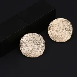 COWNINW New fashion exaggerate web celebrity round ear clip pop simple girl accessories jewelry clip earrings gift