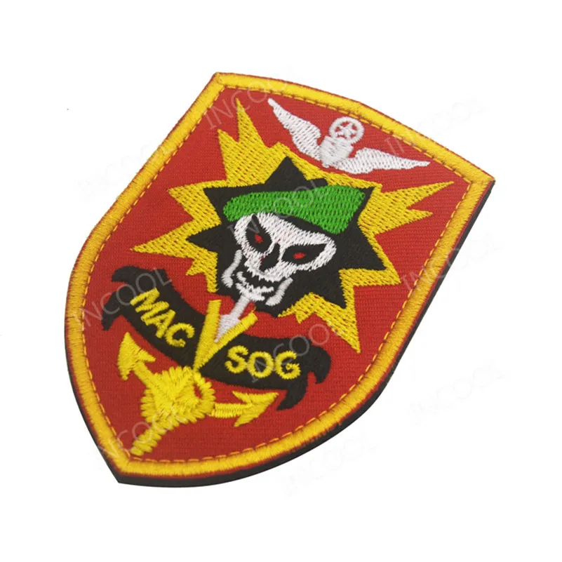 MACV-SOG Embroidery Patch Assistance Command Patch Appliques Embroidered Patches For Clothing Backpack