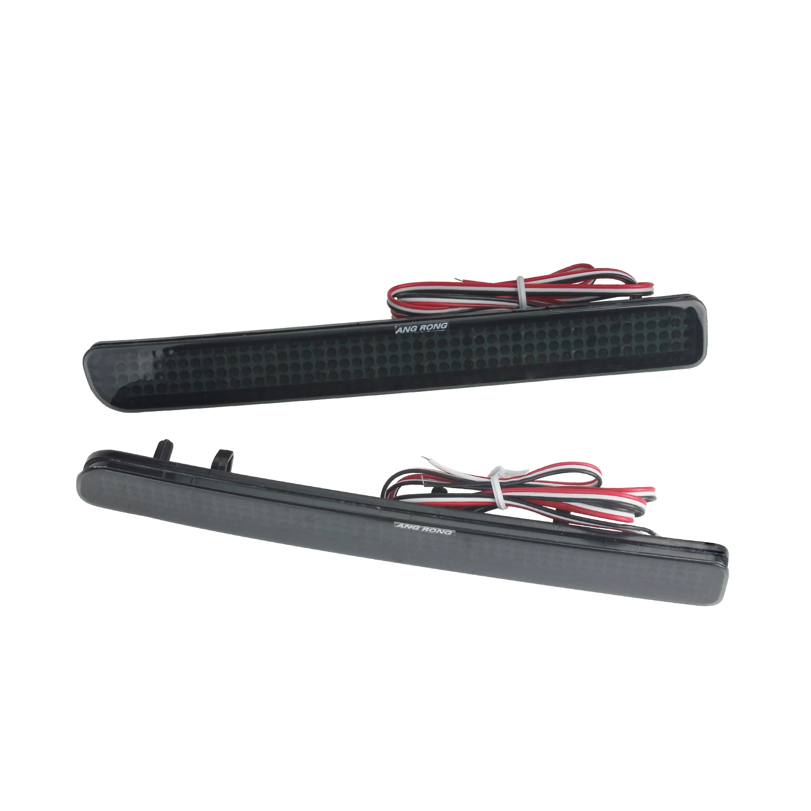 Angrong Led Rear Bumper Reflector Brake Stop Licht Zwart Voor Rover Discovery 3 4 Range Sport