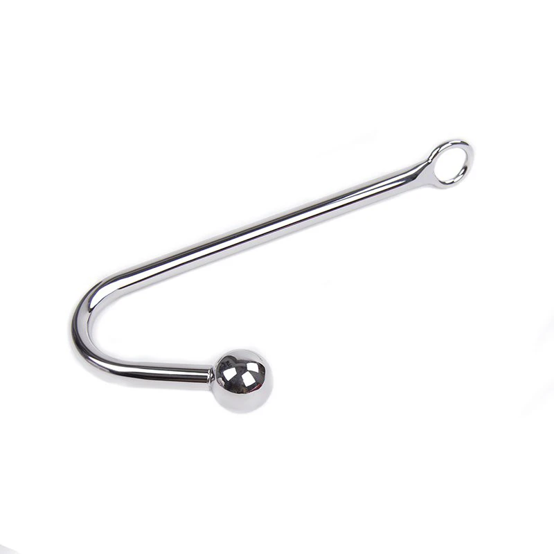 Thierry  Quality Stainless Steel Anal Hook Metal Butt Plug with Ball Anal Plug Anal Dilator Gay Sex Toys for Adult Games