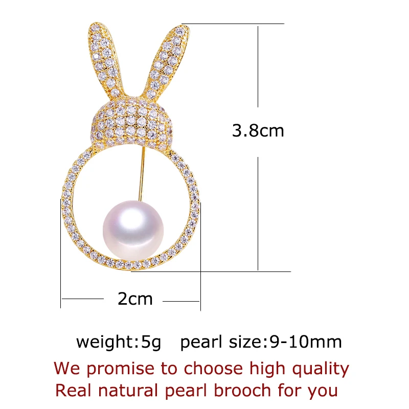 SHDIYAYUN 2019 Pearl Brooch For Women Cartoon Lovely Totoro Brooches Pins Natural Freshwater Pearl Fine Jewelry Accessories G