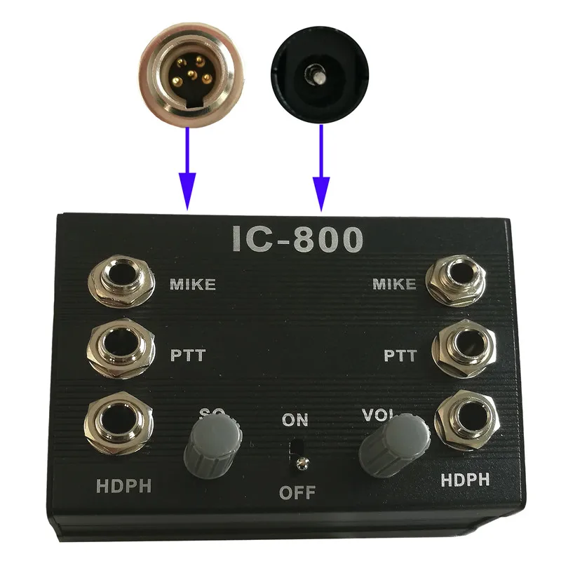 intercom 3 ways clear communication suit for aviation headsets, autogyro,trike, paramotor helmets