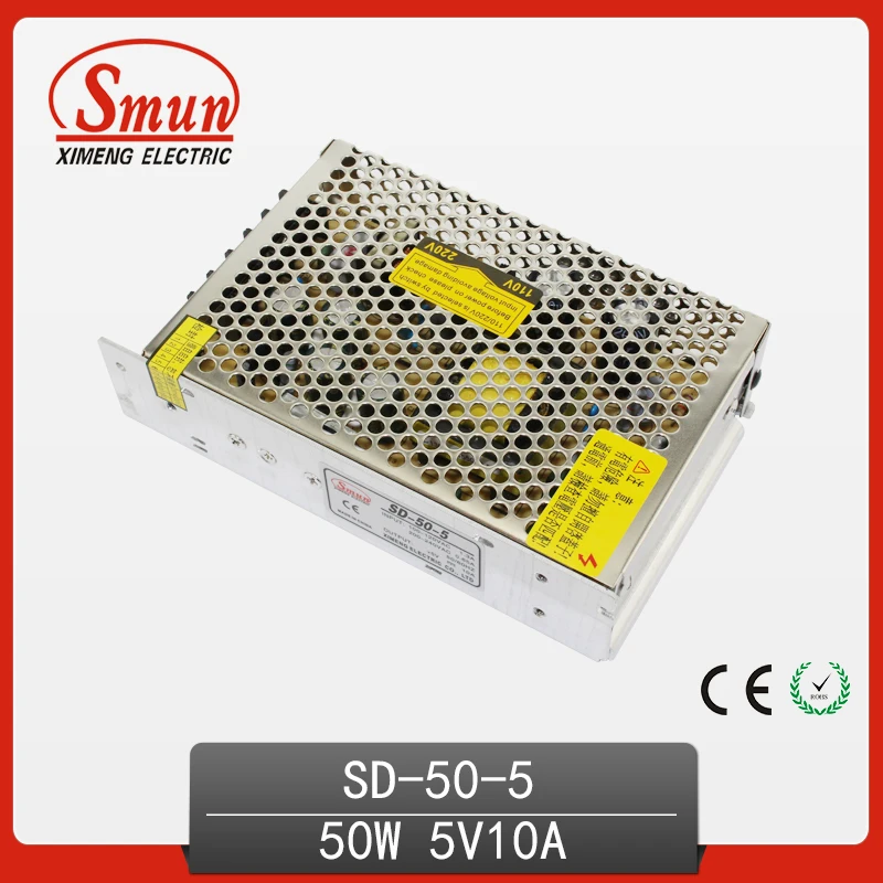 SMUN Indoor Installation SD-50B-5 50W 24VDC To 5VDC 10A Isolated DC-DC Switching Power Supply Can be Parallel Connected