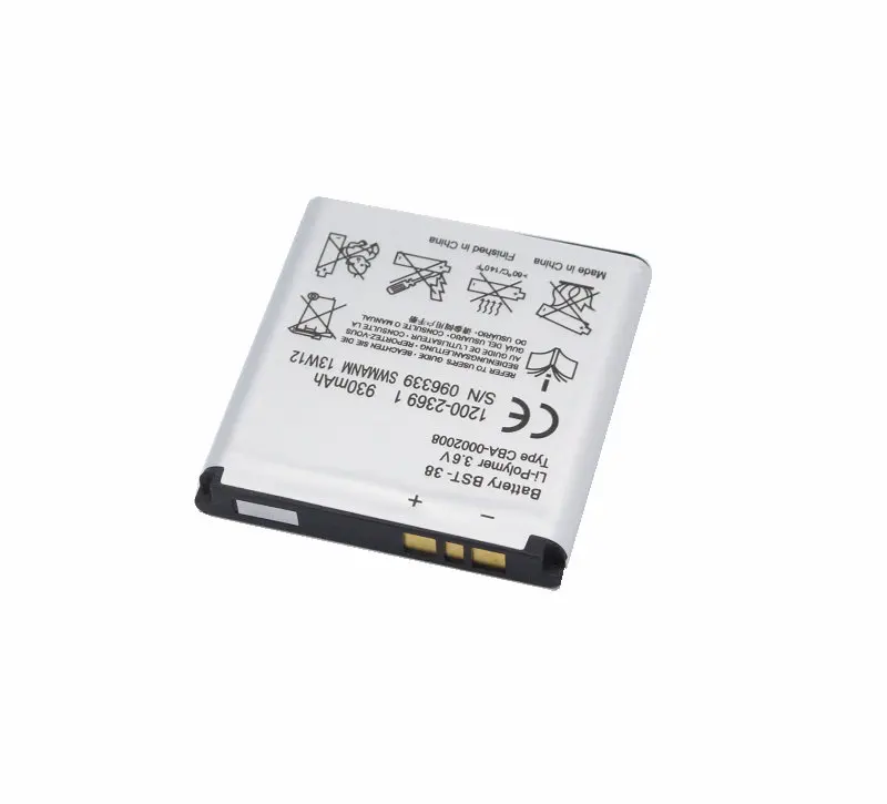 Ciszean 1x BST-38 930mAh Battery For Sony Ericsson W580 W580i W760 T650 X10 W980 W995 U20i C905c S500c W580c C902 C905 BST 38