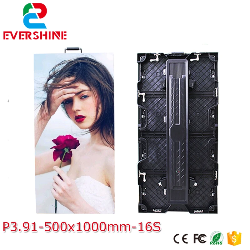 Indoor rental led display p3.91 video screen led Die-casting aluminum cabinet 500x1000mm