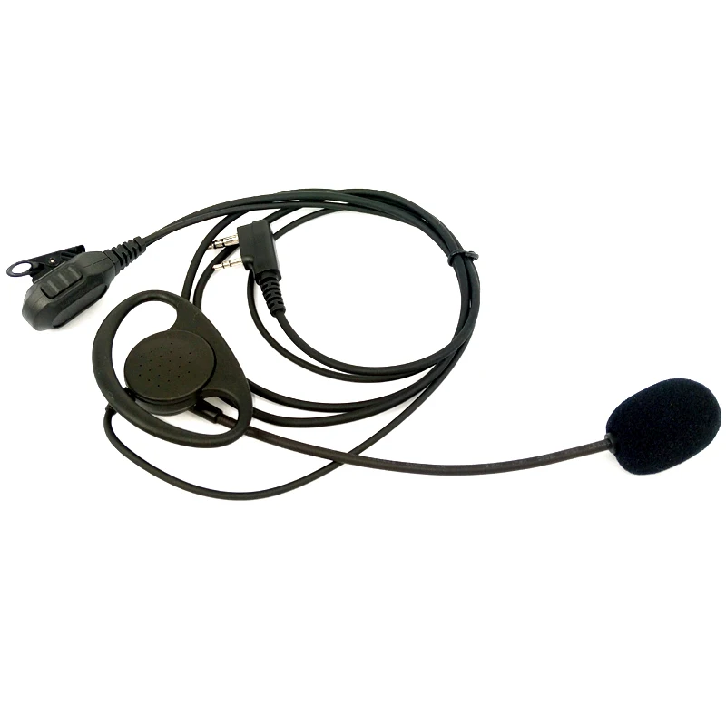 2 Pin D-Shape Headset Microphone for Kenwood BAOFENG BF-888S UV-5R 777 TYT PUXING Walkie Talkie Two Way Radio Earpiece Mic