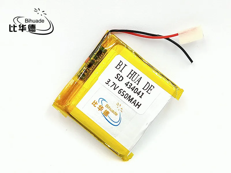 Li-Po 3.7 V 434041 lithium-ion polymer battery 650 mah vehicle traveling data recorder LED speakers toys