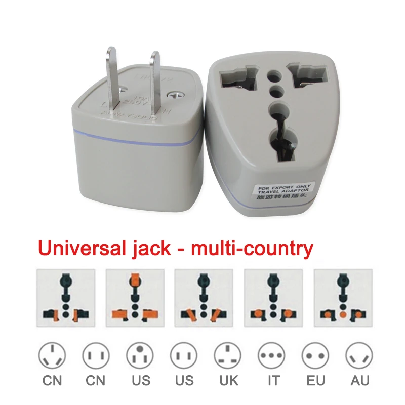 1PC New Arrivals EU UK AU to US Plugs adapter Power Converter Plugs 2 Pin Socket EU to America Travel Charger Adapter Converter