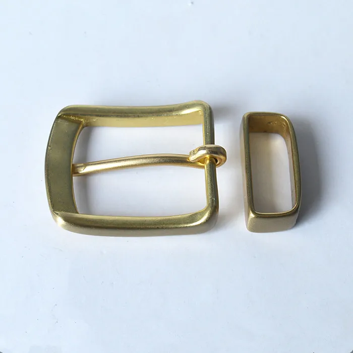 Solid brass Belt Buckle Pin buckles Belt loop Belts Clip DIY leather Craft accessories for belt  38-39mm