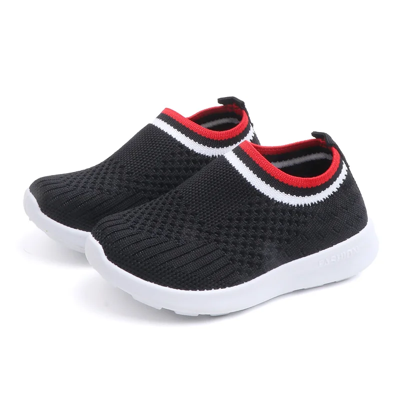 NEW Children Shoes Boys & Girls Sneakers Breathable Sports Elasticity Knitting Shoes For Toddler & Little Kids Eur SIZE 22-33