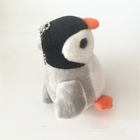 10CM Cute Fluffy Fur Pompon Penguin Key Chain Women Pompom Animal Keychain Female Bags Car Charms Trinket Jewelry Party Gift