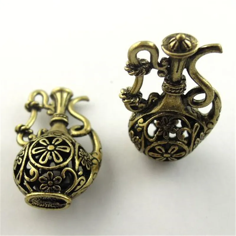 6pcs/lot  Wholesale Antique style bronze look floral 3D hollow wine pot Necklace Pendant Jewelry charm pendants Punk Gifts 08832