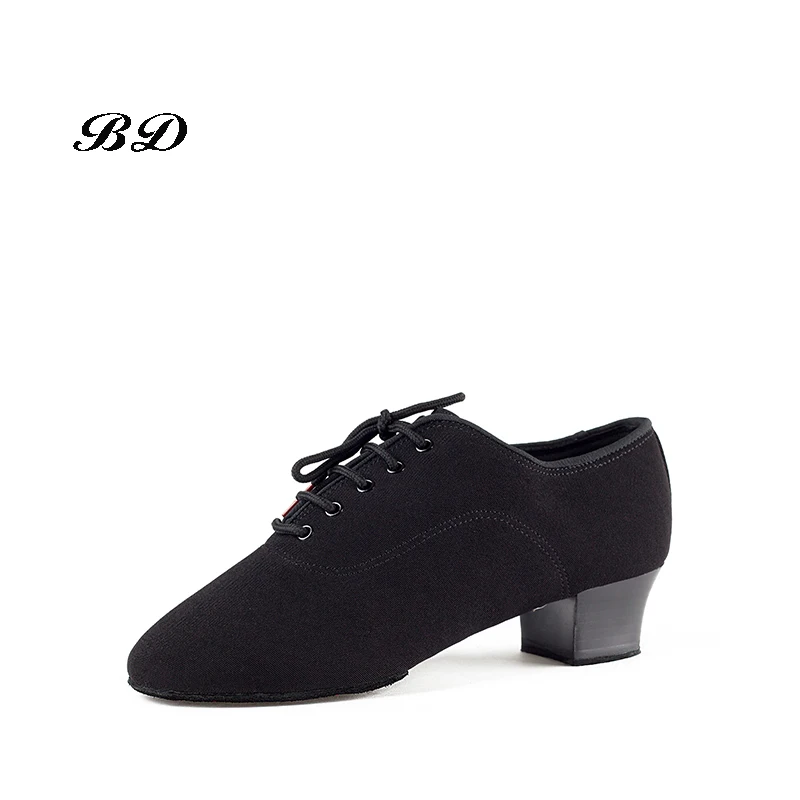 Sapatos de dança latina tênis sapatos masculinos profissão sapato de salão moderno macio couro premium oxford calcanhar 4.5 cm bd 417 sola macia