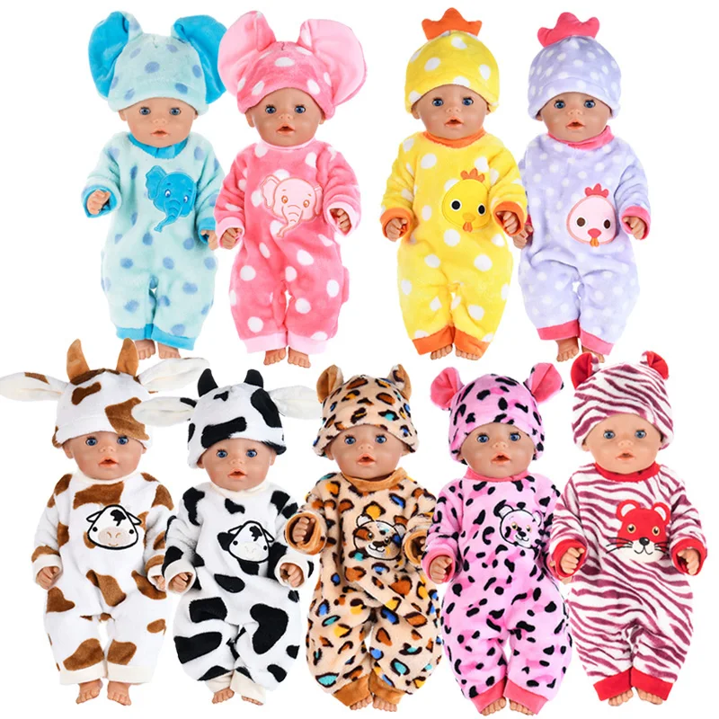 

Animal jumpsuits Doll Clothes Fit 17 inch43cm Baby New Born Doll Clothes