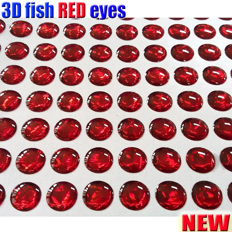 2022HOT 3d  lure eyes,fly tying Lure bait eyes solid color fish eyes 500pcs/lot color RED fising eyes