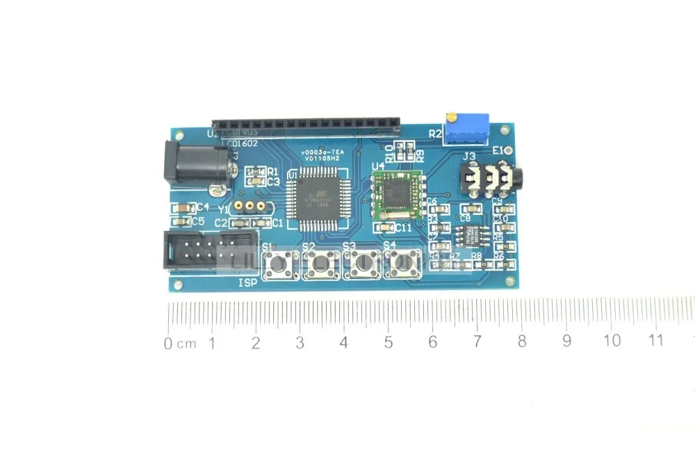 ATmega16/ATmega32 TEA5767 TDA1308 Development Board MCU AVR ISP 5 V Radio FM