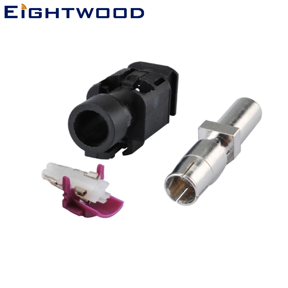 

Eightwood Car Vihicle Fakra HSD LVDS 4 Pin Connector Code A Black/9005 Z Waterblue/5021 Male Plug Crimp Dacar 535 4 Core Cable ​