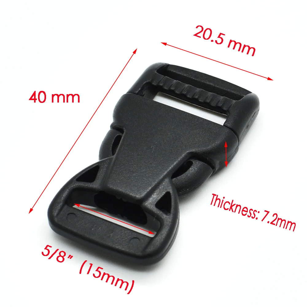 1pcs/pack Plastic Side Release Buckle For Backpack Luggage Straps Webbing Size 15mm 20mm 25mm 32mm 38mm