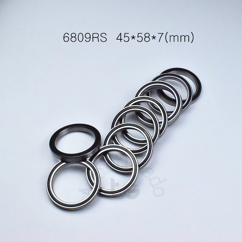 

Bearing 10pcs 6809RS 45*58*7(mm) chrome steel Rubber Sealed High speed Mechanical equipment parts