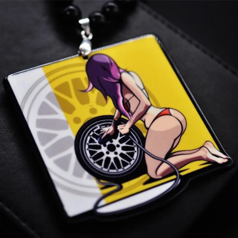 

Car Pendant Acrylic V for Vendetta Mask Badge Automobile Decoration JDM Auto Rearview Mirror Charms Ornament Necklace Hip Hop