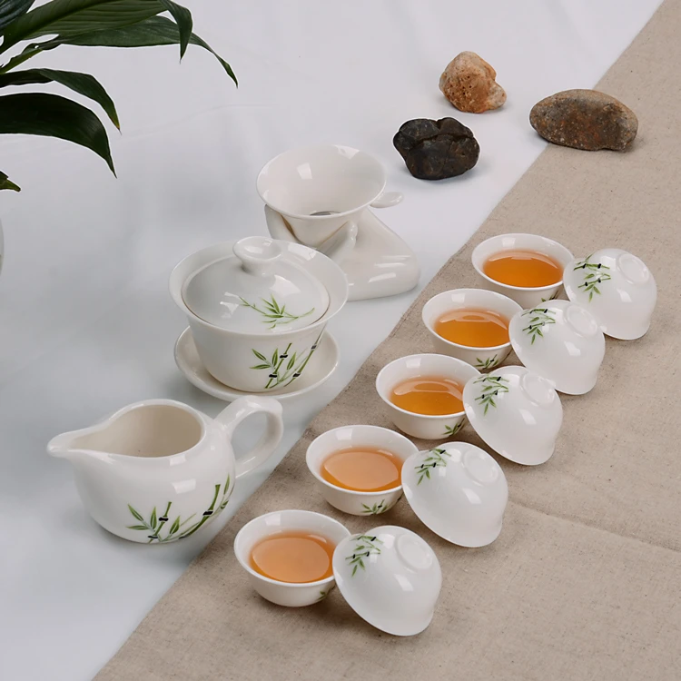 Ceramic kung fu tea set Include1 teapot+1 fair cup+10 tea cup,chinese tea set on sale 4 style tea ceremony