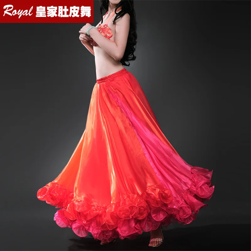 Flamenco Skirts Belly Dance Skirt For Women Professional Performance Wear Belly dancing Dress belly dance Costume Slit Skirt