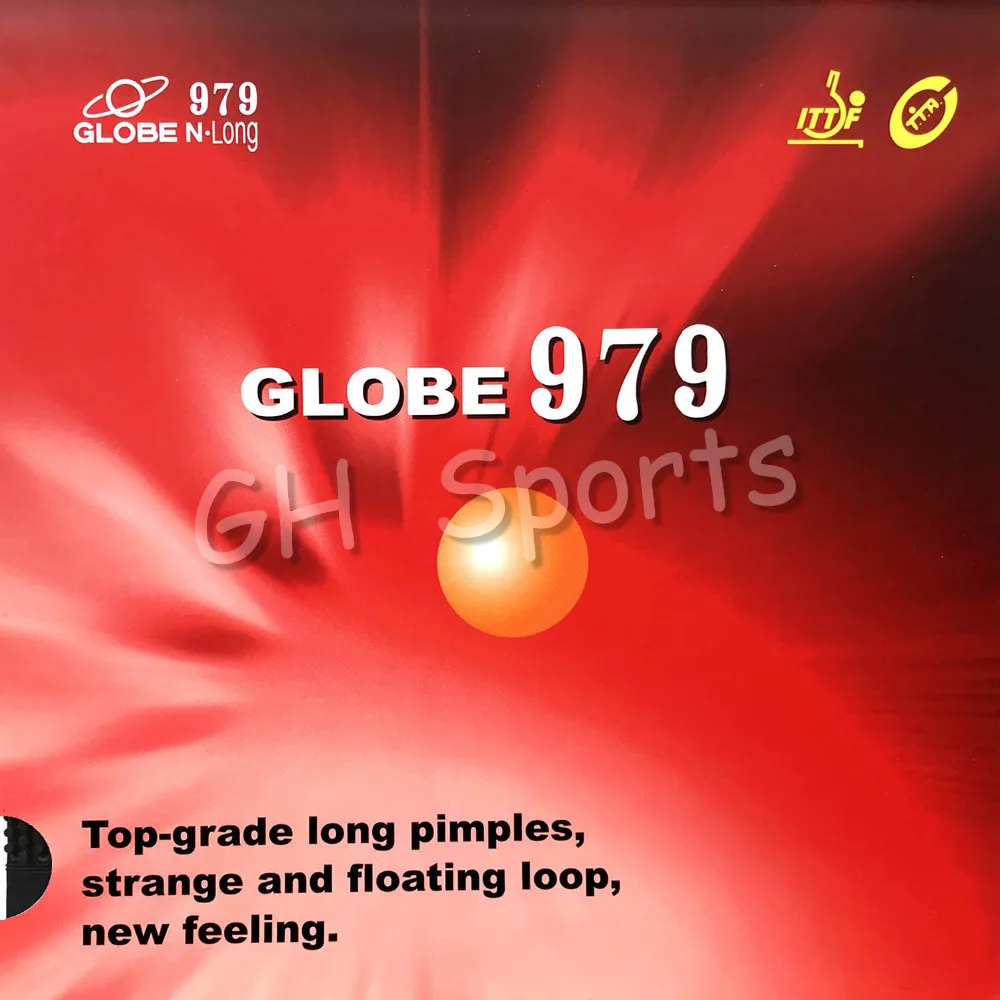 Globe 979 Chop + Attack Long Pips-Out Table Tennis PingPong Rubber With Sponge