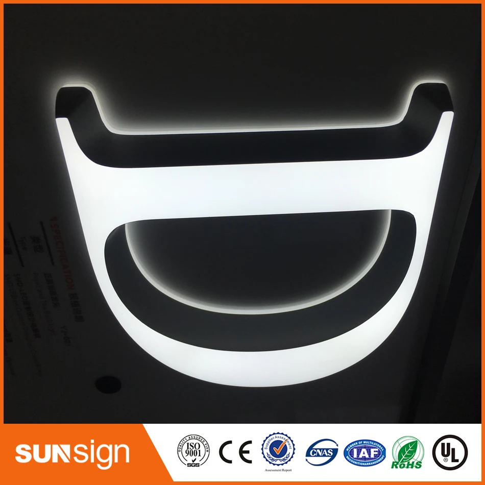 3D customized LED acrylic face lighting letter signs