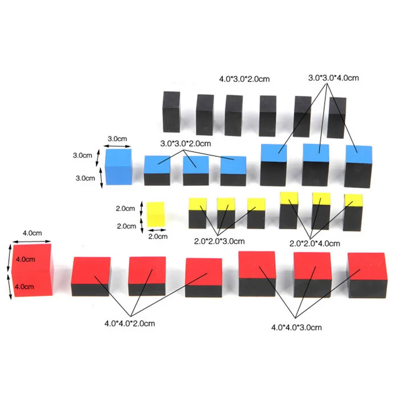 モンテッソーリ法の赤ちゃんのおもちゃ,幼児教育,就学前のトレーニング,学習,素敵な贈り物のための三項立方体数学