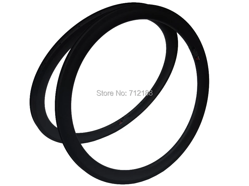 RIM-C35 :  Carbon Matt Road bike 700C wheel clincher Rim 50mm Basalt Brake Side - 23mm width Bicycle Wheel Rim