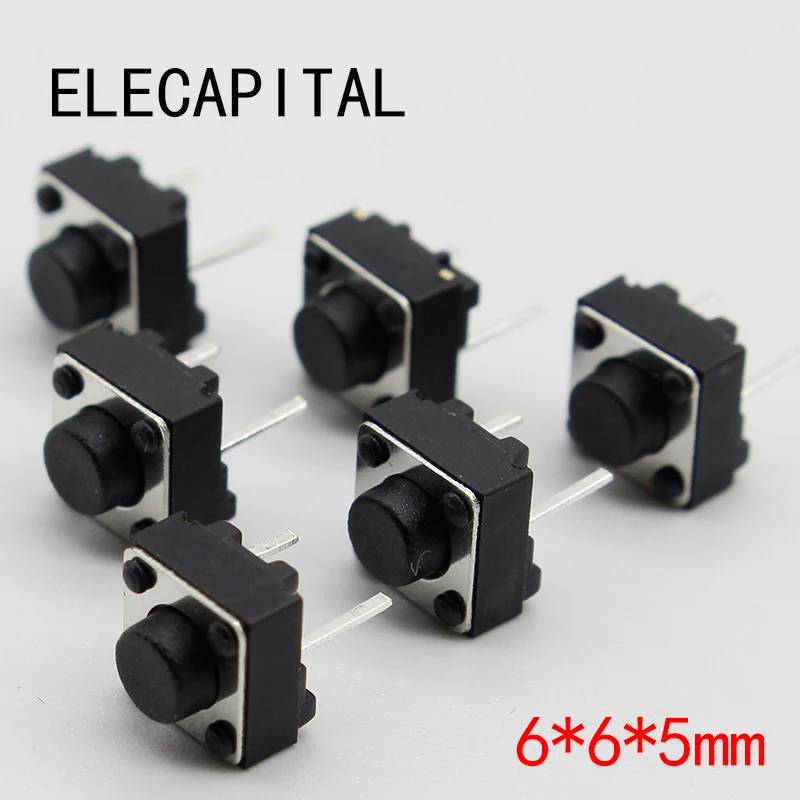 Free shipping 6X6X5mm 2pinTactile Tact Mini Push Button Switch Micro Switch Momentary 100pcs/lot