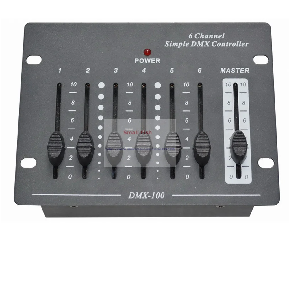 Imagem -02 - Nova Chegada Canais Simples Dmx Console 6ch Dmx512 Fácil Fase Controlador de Iluminação 3pin Fêmea Conector Dmx Transporte Rápido 2023