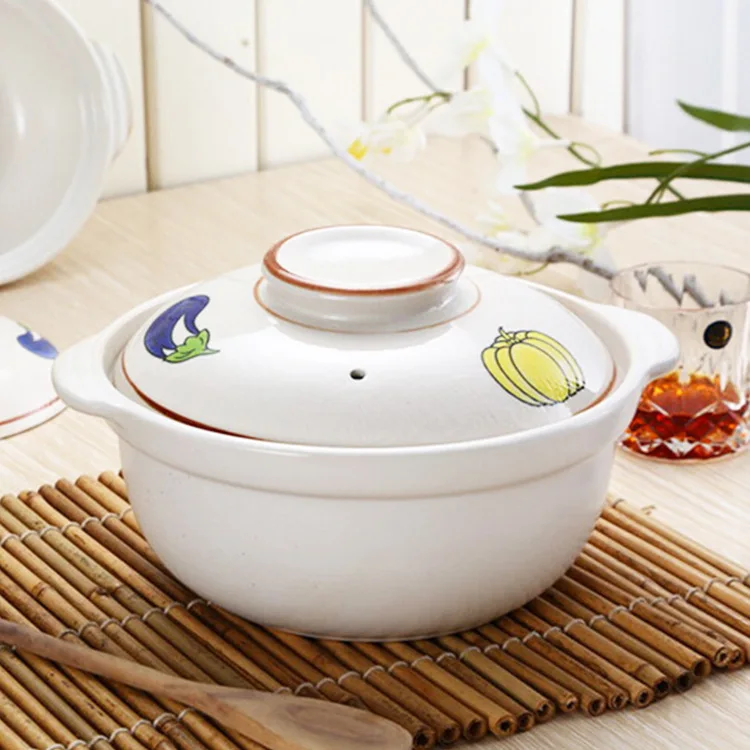 Chaozhou black-and-white Japanese style high temperature resistant ceramic pot saucepan