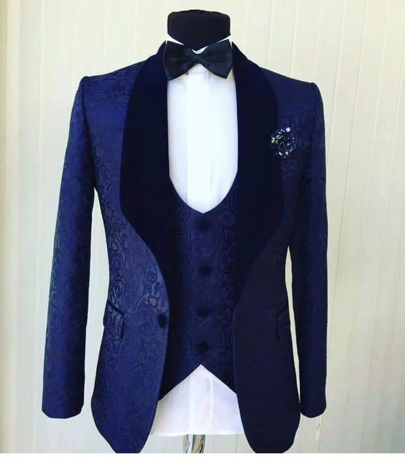 

Hot Selling Groomsmen One Button Groom Tuxedos Shawl Lapel Men Suits Wedding Best Man Blazer ( Jacket+Pants+Bow Tie+Vest ) C181