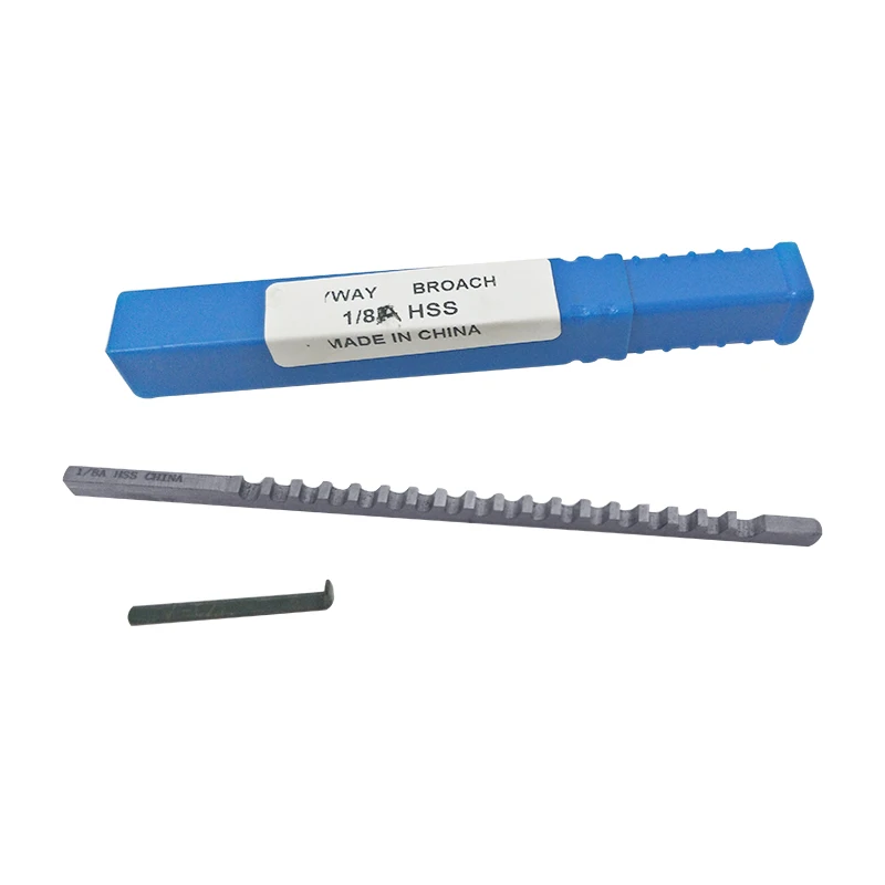 Broach 1/8 Een Push-Type Spiebaan Broach Inch Sized Hss Snijgereedschap Voor Cnc Machine