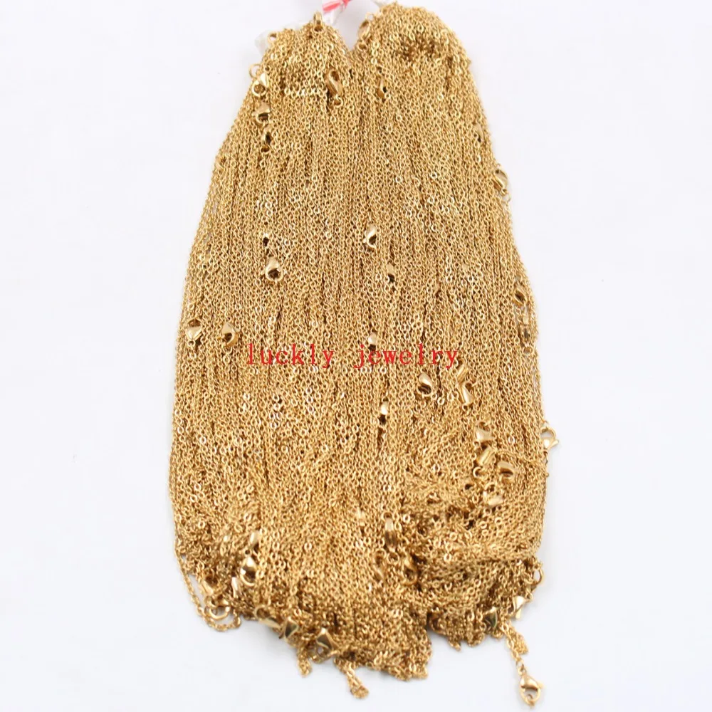 

20pcs Lot Stainless Steel 2mm 18.6'' joint Oval Link-Chain Necklaces