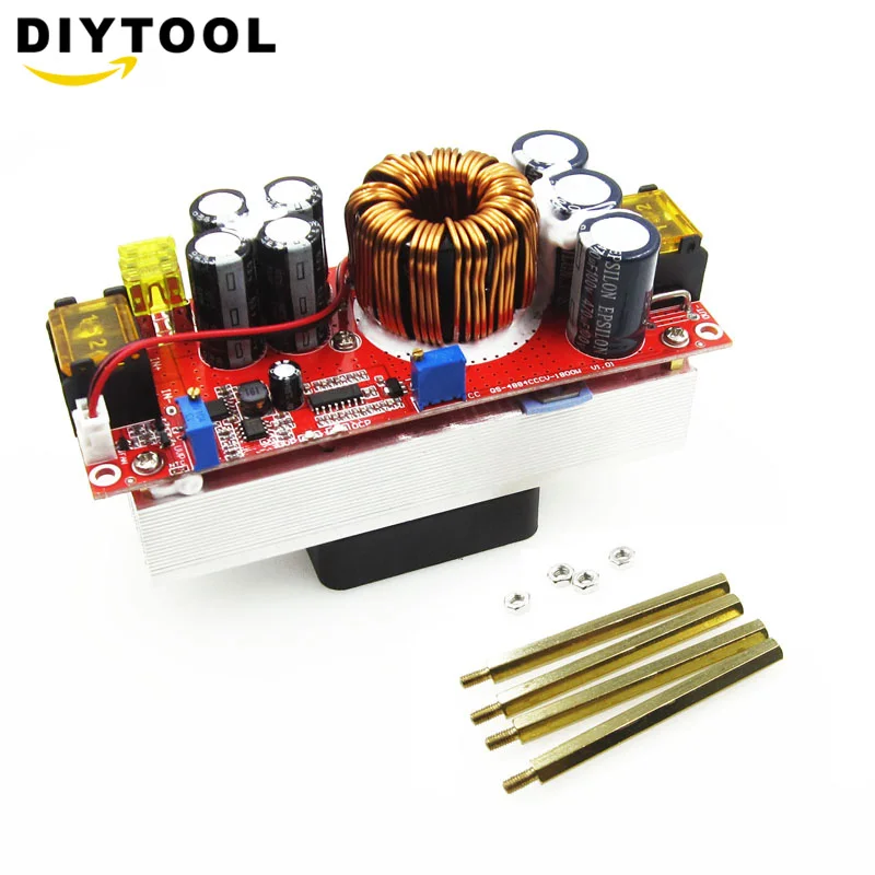 1800 ワット 40A cc cv昇圧コンバータDC-DCステップアップ電源調整可能なモジュールdc 10v-60vに 12v-90v diyキット電動ユニットモジュール
