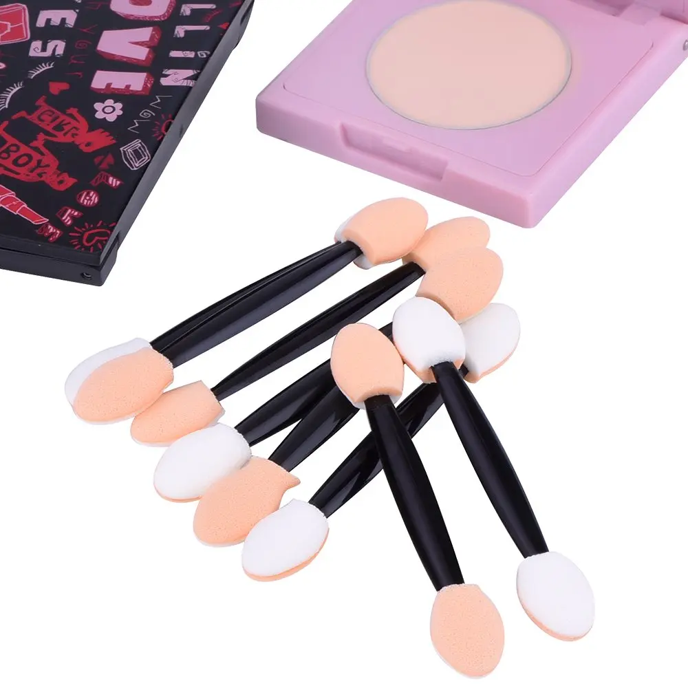 100PCS Disposable Eyeshadow Brush Dual Sided Sponge Nylon Sets & Kits Eye Shadow Brushes Makeup Cosmetic Applicator