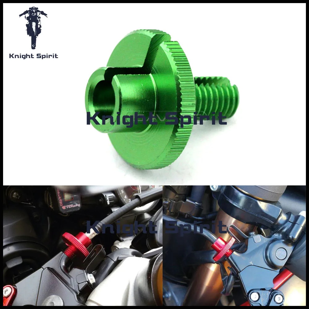 For kawasaki z750 z800 z1000 z1000sx ninja 1000r/650r 2017 Motorcycle Accessories CNC Billet Clutch Cable Wire Adjuster M10x1.5