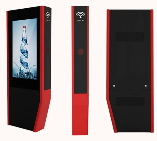 Sinalização digital para área externa com tela lcd tft, 47, 55, 65 polegadas, display full hd, reprodutor de vídeo, com pc embutido