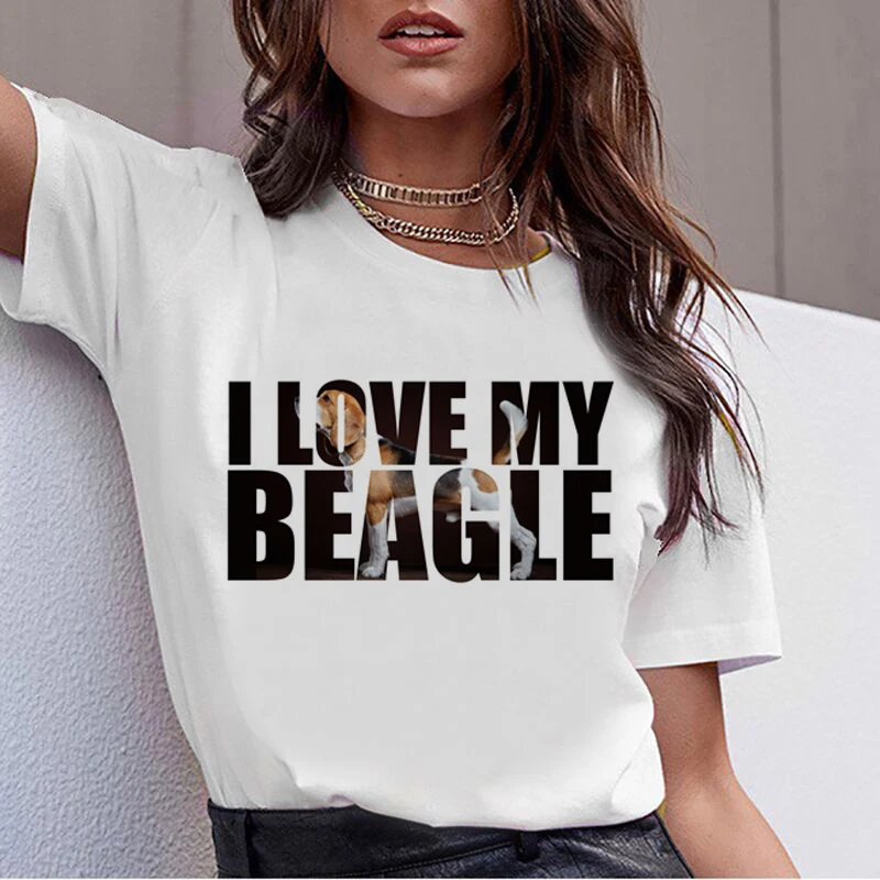 Beagle Border Collie Malinois 90s T Shirt Women Korean Bull Terrier Rottweiler T-shirt Cute Whippet Greyhound Tshirt Tops Female