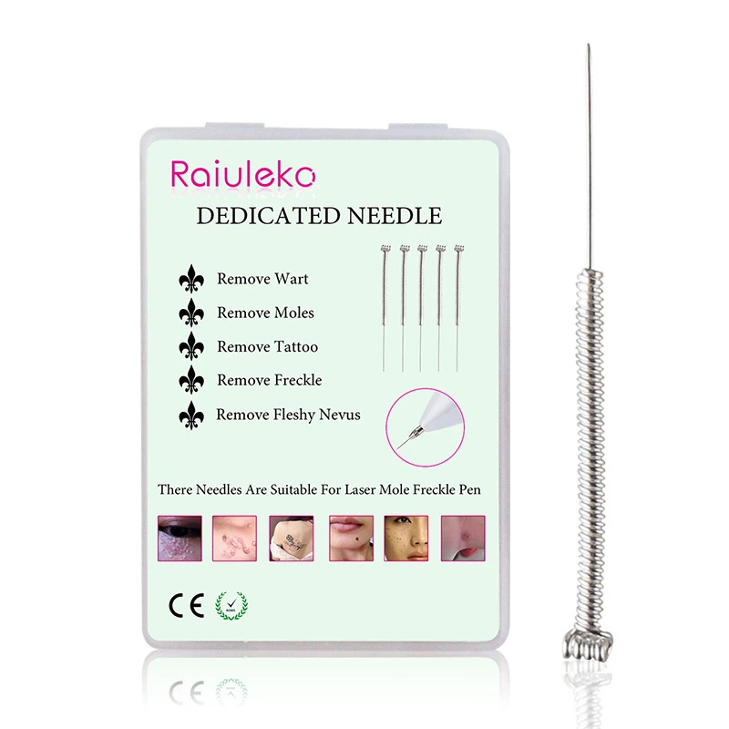 50Pcs Dedicated Needles Mole Tattoo Removal Pen Replaceable Fine Needles Use For Laser Freckle Spots Mole Remover Plasma Pen