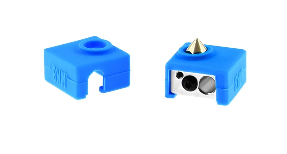 3D ملحقات الطابعة MK7/8/9 طباعة رئيس التدفئة الألومنيوم كتلة سيليكون كم عالية درجة الحرارة المقاومة تصل إلى 280 °C الأزرق