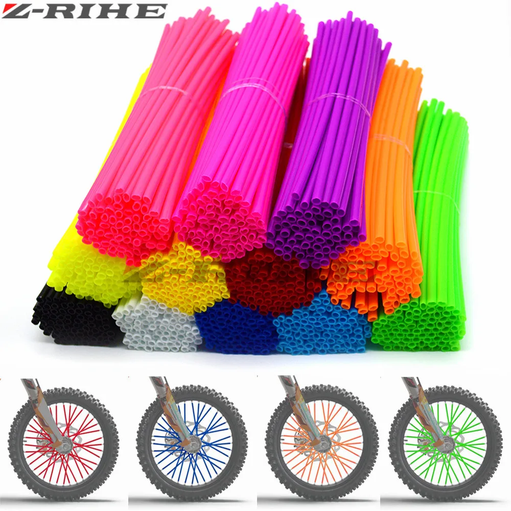 

Color mixing Motocross Dirt Bike Enduro Wheel RIM SPOKE Shrouds SKINS COVERS for tmax 250 KLX250 KLX450R for SUZUKI XR650L